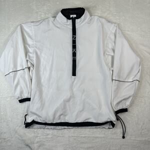 VTG Nike Jacket White Windbreaker Pullover 1/2 Zip Y2K Women’s Size M 10-12